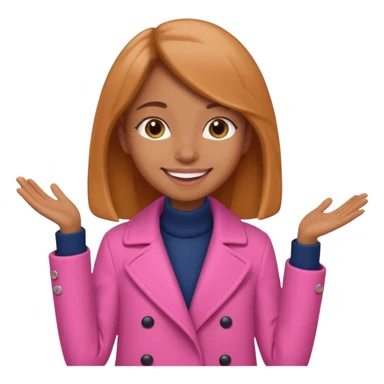 A caramel skinned girl that’s skinny and wears a pink coat  sticker