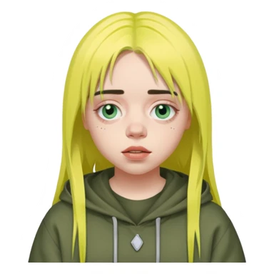 Billie Eilish just face  sticker