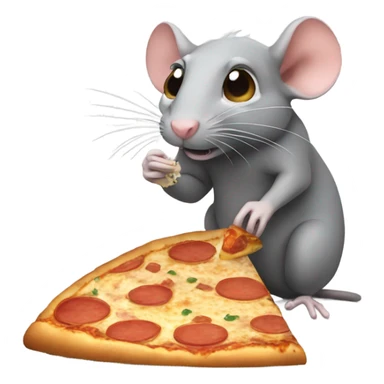 Rat in nyc eating pizza sticker