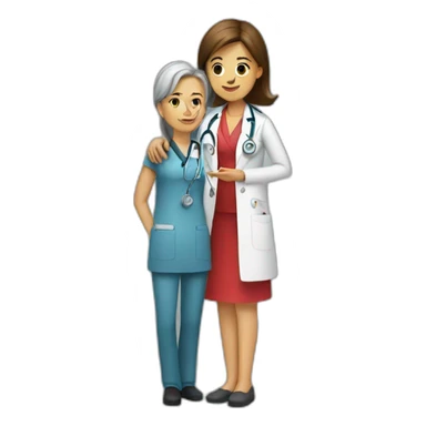 doctor-woman-with-a-patient sticker