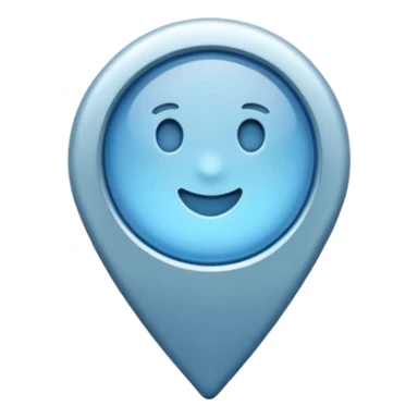 Soft blue location pin sticker