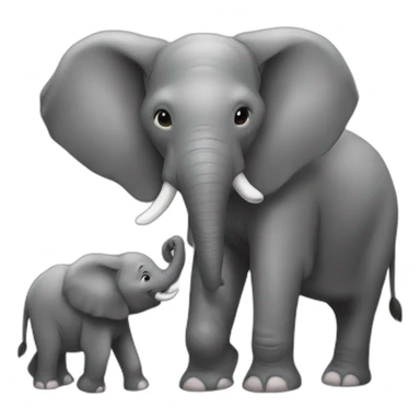 Elefante mamá y elefante bebe sticker