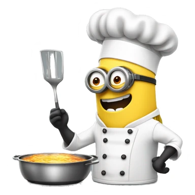 Despicable 4 character mega minion chef cooking up a storm sticker