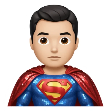 Superman with Sequin Outfit sticker