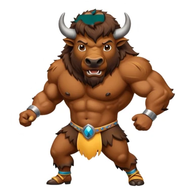 bison qui danse le rock sticker