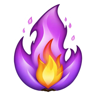 Fuego morado sticker