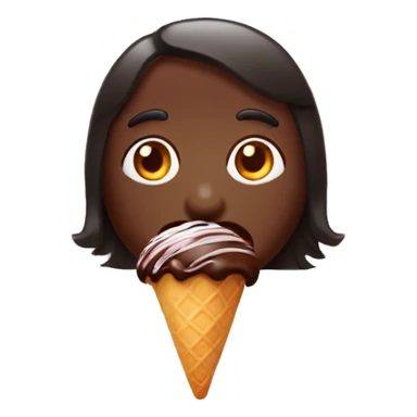 Zemmour qui mange une glace au chocolat noir qu’il aime pas sticker