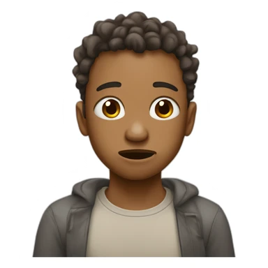 tearing up from stress funny dramatic normal skin color sticker