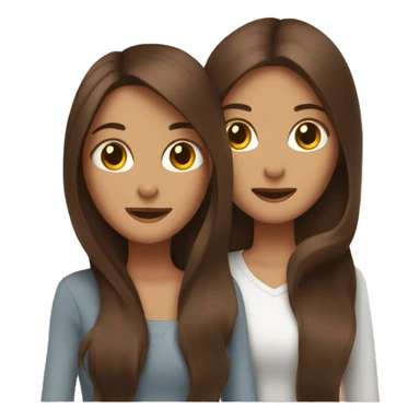 Two long hair brunettes keeping two brown cats in their hands sticker