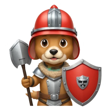 dog, ancient greece with shield sticker