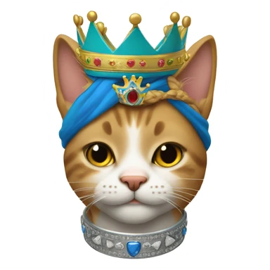 Un gato con una corona de rey sticker