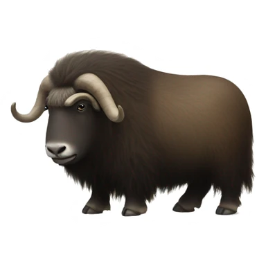 musk ox next to ipad sticker