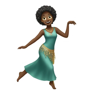Dancing lady sticker