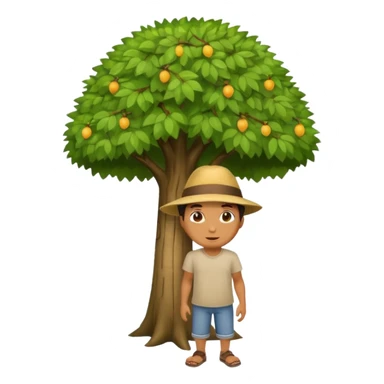 Man behind a tree sticker