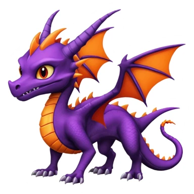 Spyro-Cynder-Fakémon-hybrid-creature (full body)  sticker