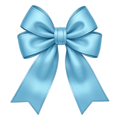 Light blue bow cartoonish sticker