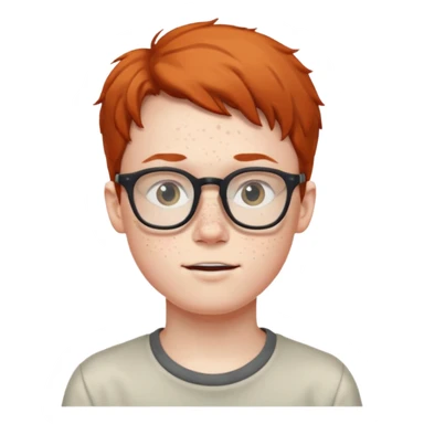 Nerdy boy with glasses sticker