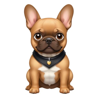 French Bulldog in black leather sticker