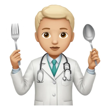 ligth doctor eating in restaurant full body sticker