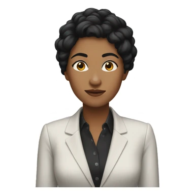 Woman who the blazer black hair  sticker