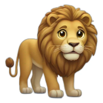 Lion sur une neige sticker