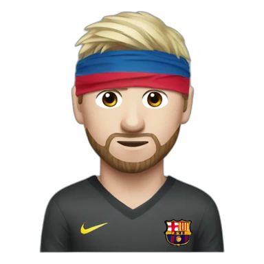 Messi wearing a blindfold  sticker
