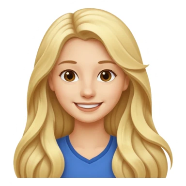 Profesora joven, sonrriente cabello rubio y de pelo largo  sticker