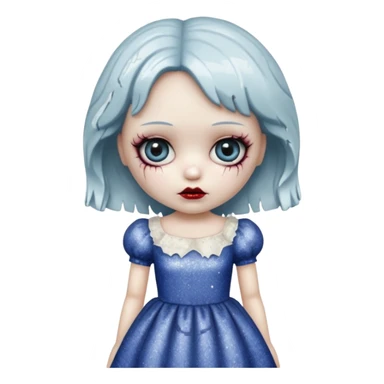 Glitter sweet horror doll sticker