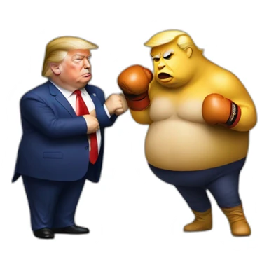 fat Lithobates catesbeiana boxing with Donald Trump sticker