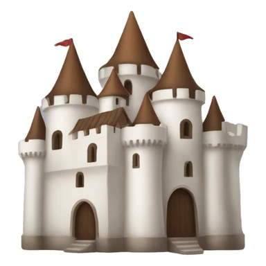 White and brown Castle sticker