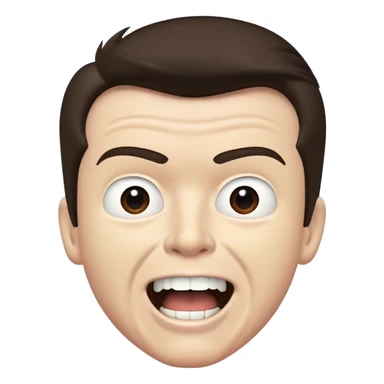 Dark G Major Rick Astley with straight face but only his front teeth are sticking out, the background is also Dark G Major effects too, and Dark G Major Rick Astley is slowly getting bigger and running to you to kill you sticker