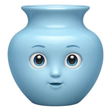 porcelain vase baby blue   sticker