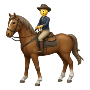 Chat sur un cheval sticker