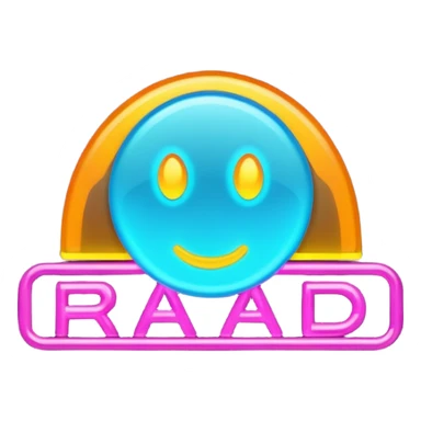  a neon sign that says RAID sticker