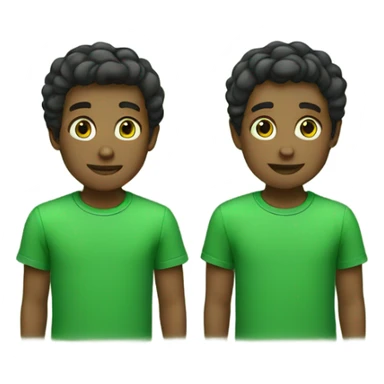 boys in matching green shirts sticker