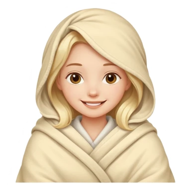 cute girl cosy blanket emoji sticker