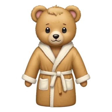 teddy bear bathrobe sticker