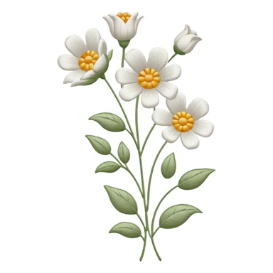 linen cloth with embroidery sticker