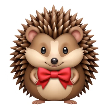 Hedgehog with a bow  sticker