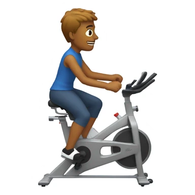 Someone being very awkward on a spin bike sticker