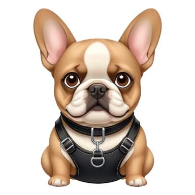French Bulldog in black harness sticker