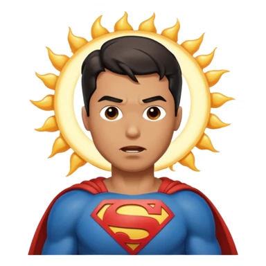 Superman spewing shit in the sun sticker