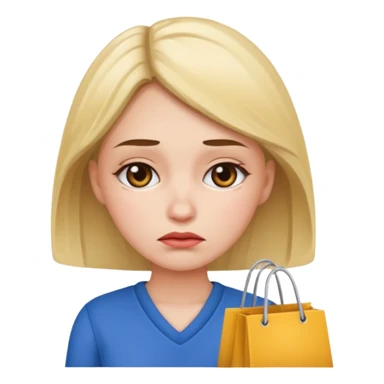sad lady shopping  sticker