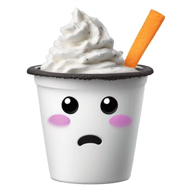 Oreo frozen yogurt with color cup sticker