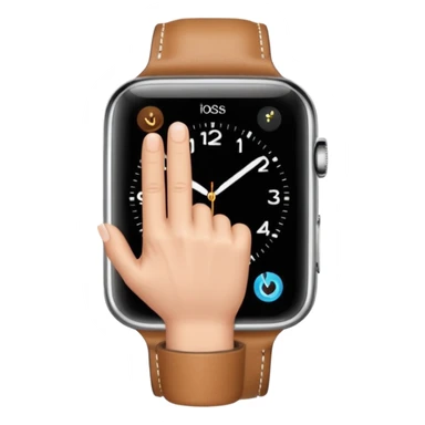 Just the finger like in the 4 picture but the watch on top of the sleeve  sticker