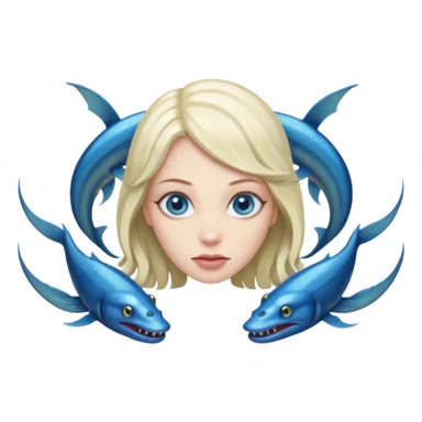 scylla a woman with six eel heads sticker