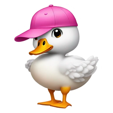 Duck farting with a pink cap sticker