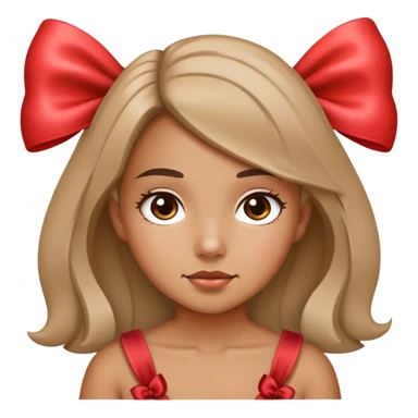 Girl with a bow sticker