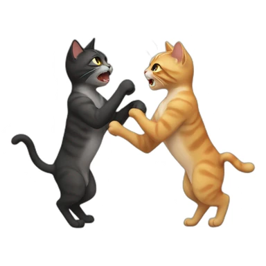 Cat fight sticker
