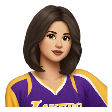 selena gomez wearing lakers jersey sticker